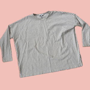 COS Striped Long Sleeve T Shirt US S – Cotton Linen Blend